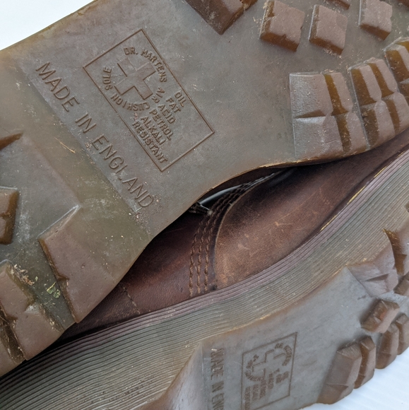 DOC MARTENS Vintage MIE brown leather ankle boots - Picture 10 of 11